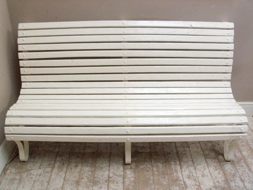 large old garden bench